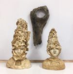 THE LICHEN SISTERS
Small mixed media installation made of ceramic and paper figures and pileated woodpecker sculpted hole in wood.
14 inches x 12 inches x 4 inches
2018