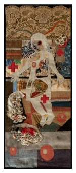 Alabama Paradox, story quilt using repurposed fabrics, 2020 Alabama Paradox