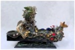 Seeking Safe Harbor, papier mache sculpture from Tales from the Brambly Thicket, 2021 Seeking Safe Harbor